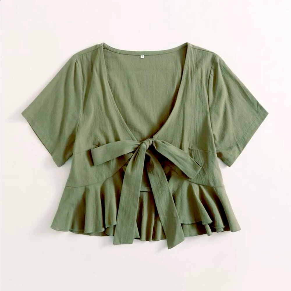 Tie Front High Low Top